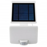 12W Solar Floodlight - White - with PIR Presence Sensor - 4000K