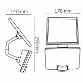 Projecteur Solaire 12W - Blanc - avec Capteur de Présence PIR - 4000K