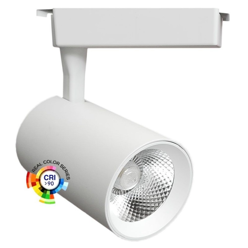 Foco LED 30W PARMA Branco Calha Monofásico CRI +92