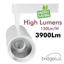 Foco LED 30W PARMA Branco Calha Monofásico CRI +92