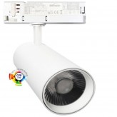 Foco LED 40W - 34W FARUM Blanco Carril TRIFÁSICO - CRI+92 - UGR13 - HIGH LUMEN 140Lm/W