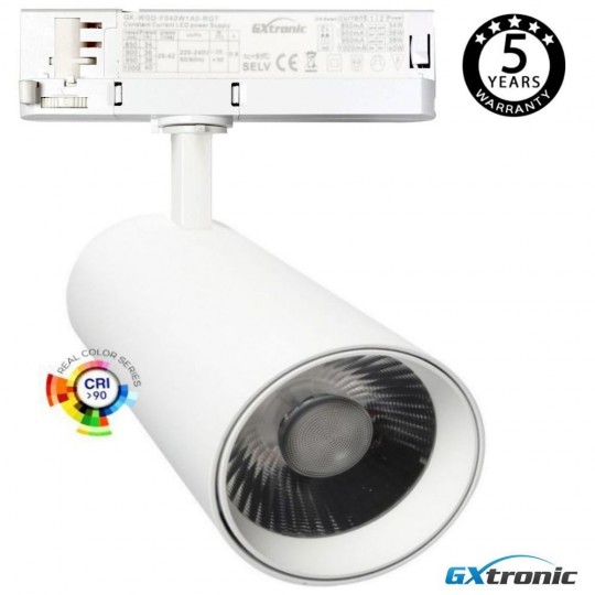 Foco LED 40W - 34W FARUM Blanco Carril TRIFÁSICO - CRI+92 - UGR13 - HIGH LUMEN 140Lm/W