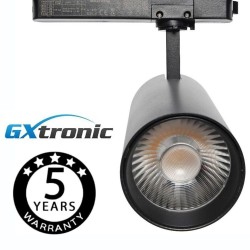 Foco LED 40W - 34W FARUM Negro Carril TRIFÁSICO - CRI+92 - UGR13 - HIGH LUMEN 140Lm/W