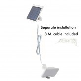 Projector Solar 12W - Branco - com Sensor de Presença PIR - 4000K