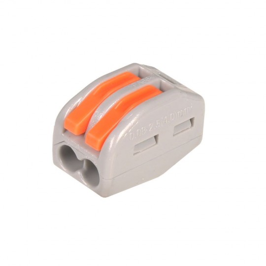Connecteur Rapide - 2 entrées - PCT-212 pour câble électrique - 0.08-4mm²