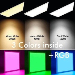 LED Panel 60x60 - Dimmable - 40W CCT + RGB  + SMART Google - Alexa