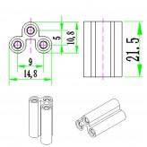 Conector da luminária  LED  - T5