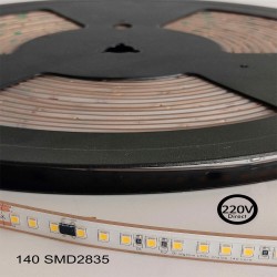 Fita LED 220V | 140xLED/m | 10m | SMD2835 | 3040Lm | 19W/M | IP67