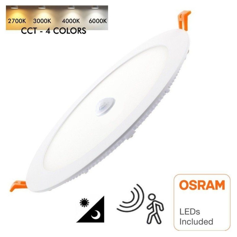 Painel LED Circular 24W con Detector de Movimiento - CCT - OSRAM CHIP