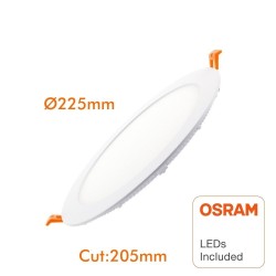 Placa Slim LED Circular 18W - OSRAM CHIP DURIS E 2835