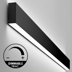 Aplique Linear LED - WASHINGTON PRETO - 0,5m - 1m - 1,5m - 2m - IP54