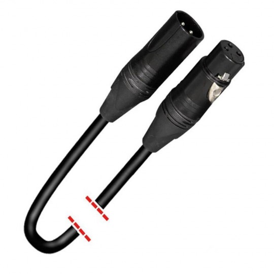 DMX signal cable - XLR3 male - XLR3 female