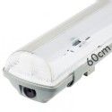 Waterproof screen for two LED tubes IP65 60cm 1126