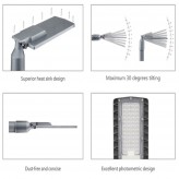 LED Straßenleuchte 150W HALLEY BRIDGELUX Chip 140lm/W