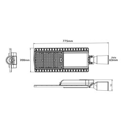 150W LED Streetlight  HALLEY BRIDGELUX Chip 140lm/W