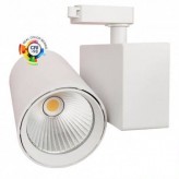 LED Strahler 40W MADRID  Weiß BRIDGELUX Chip 1-Phasen Schienensystem CRI+98