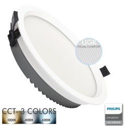 40W LED Downlight Round - Philips CertaDrive - CCT - UGR13