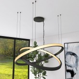 LED Pendant Lamp - Circular Black - 77W - SPACE VENUS - 120cm