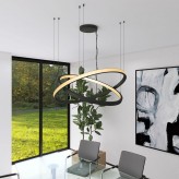 Lámpara LED Colgante Circular Negra - 54W - SPACE VENUS -  90cm