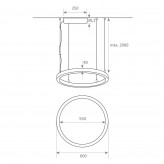 Lámpara LED Colgante Circular Blanco - 37W - SPACE VENUS -  60cm