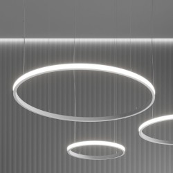 Lâmpada LED Pendente Circular Branco - 37W - SPACE  VENUS - 60cm