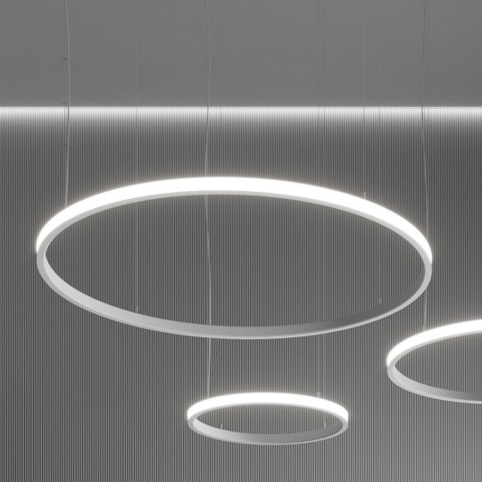 Lâmpada LED Pendente Circular Branco - 54W - SPACE  VENUS - 90cm