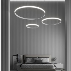 Lâmpada LED Pendente Circular Branco - 37W - SPACE  VENUS - 60cm