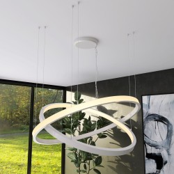 Lámpara LED Colgante Circular Blanco - 77W - SPACE VENUS -  120cm