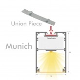 Pletina unión en aluminio - Luminaria Lineal - MUNICH -