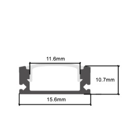 Perfil de Aluminio Modelo SPF - 2 Metros