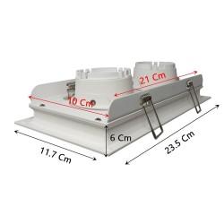 Housing WHITE adjustable double for lamp LED MR16  GU10