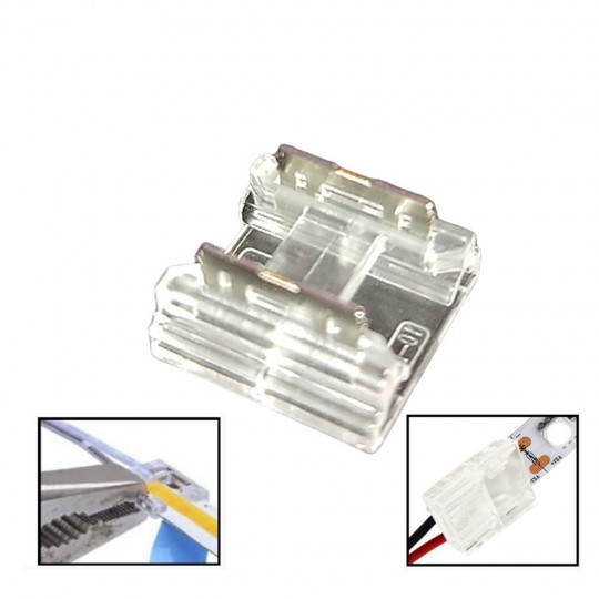 Conector para fitas LED COB + SMD - 8mm - 10mm - IP65