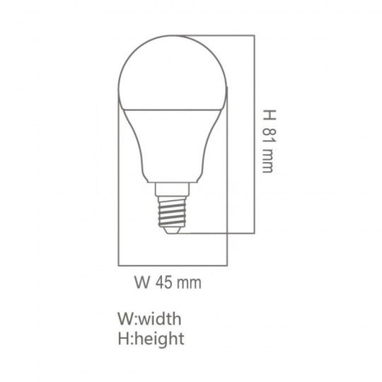 Ampoule LED MI-LED E14 A60 180º - 3W