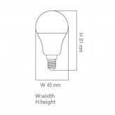 Lâmpada LED MI-LED E14 A60 180º - 3W