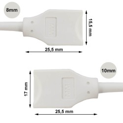 Connector for COB + SMD LED strips - 8mm - 10mm - IP65