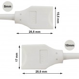 Connecteur pour rubans LED COB + SMD - 8mm - 10mm - IP65