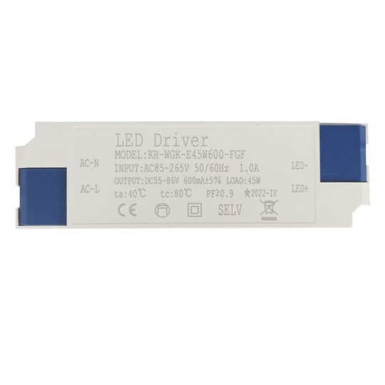 Driver pour Luminaires LED 45W 600mA