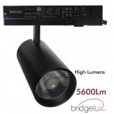 Foco LED 40W - 34W MAYA Negro Carril TRIFÁSICO DRIVER PHILIPS - CRI+92 - UGR13 - HIGH LUMEN 140Lm/W