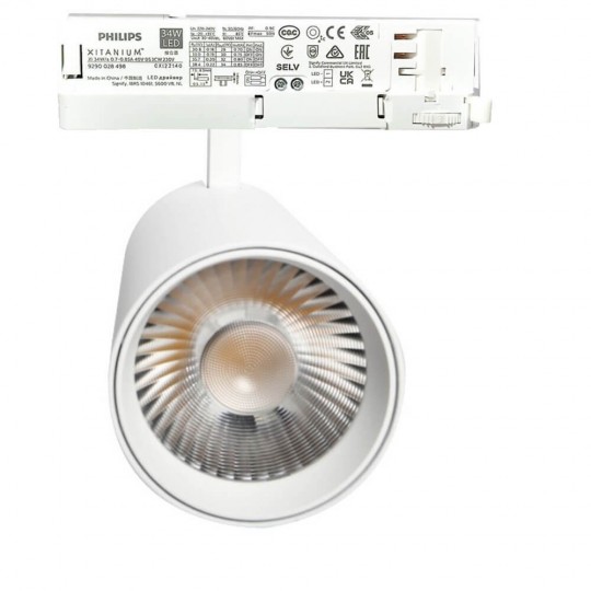 Foco LED 40W -34W MAYA Branco - Calha TRIFASICO DRIVER PHILIPS  - CRI+92 - UGR13 HIGH LUMEN 140Lm/W