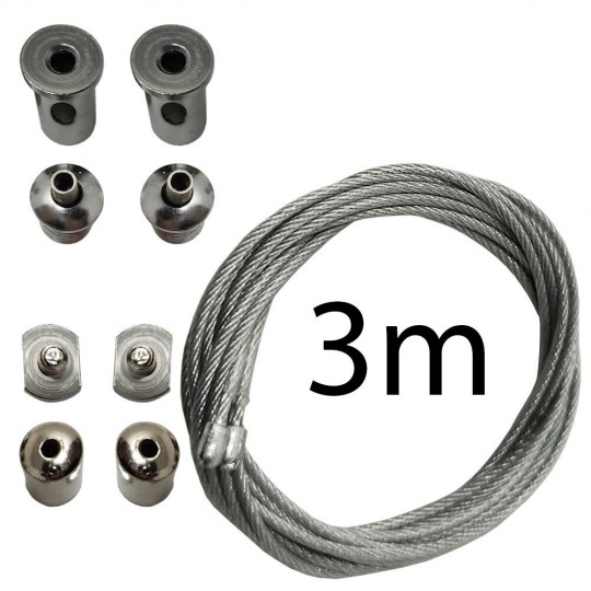 Kit de Suspension pour Rail de Suspension - 3 mètres