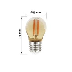 Bombilla LED de Filamento 4W  E27 G45