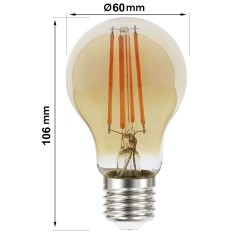 Lâmpada LED Filamento 8W E27 A60