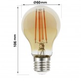 8W LED Bulbs Filament  E27 A60
