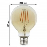 Ampoule LED filament Vintage 5W E27 G80 Gold - Dimmable