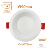 Downlight LED 8W Circular - OSRAM CHIP DURIS E 2835 - CCT - UGR19