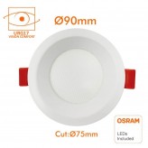 Downlight LED 8W Circulaire - OSRAM CHIP DURIS E 2835 - CCT - UGR19