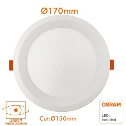 Downlight LED 16W Circular - OSRAM CHIP DURIS E 2835 - CCT - UGR19