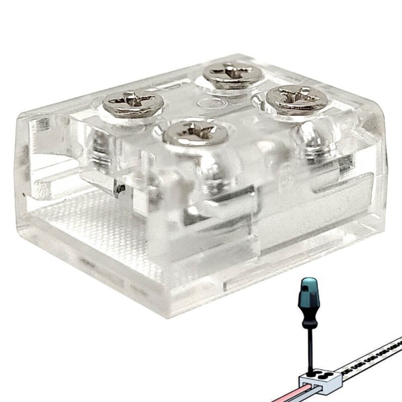 Connecteur à visser pour rubans LED SMD - 10mm - IP20