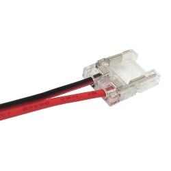 Conector Transparente para tiras LED COB + SMD - 10mm - IP20