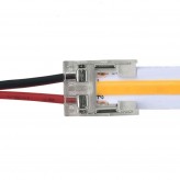 Conector transparente para fitas LED COB + SMD  - 10mm - IP20